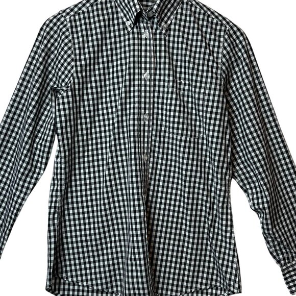 Chef Works Black & White Gingham Long Sleeve Button-Up Shirt S - Picture 1 of 11